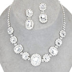 Arras Creations Trendy Fashion Sovereign Collar Rhinestone Necklace Set for Women / AZBLRH043-SCL