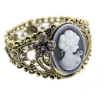 Arras Creations Fashion Trendy Crystal Cameo Cuff Bangle Bracelet For Women/AZBRCFA01-AGB