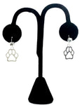 Fashion Trendy Paw Print Dangle Earrings For Women / AZAEPW004-SIL