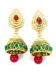 Authentic Women's Designer Bollywood style Jhumka Earring / AZERBS158-GRG