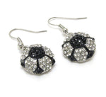 Sports SoccerBall - Crystal and Epoxy Deco SoccerBall Earring / AZSJER021-SWB