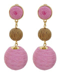 Fashion Trendy Thread Ball Dangle Earrings for Women / AZERPP563-GPB