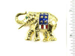 Patriotic / Elephant - Brooch/pin / AZFJBR045-GRB-PAT