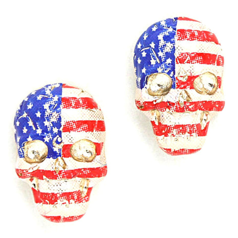 Halloween USA Skull Stud Post Earrings / AZERFH461-GPT-HAL