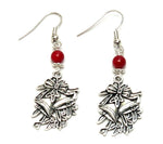 Christmas : Antique Silver Christmas Bell Dangle Fish Hook Dangle Earrings For Women / AZAEXA006-ASL