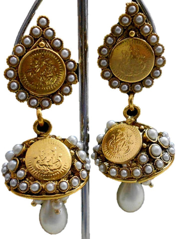 Imitation Designer Stone Jhumka Earrings For Women / AZINJE201-GPE