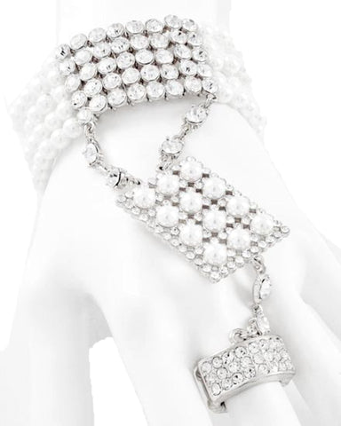 Arras Creations Fashion Trendy Hand Chain/Slave Bracelet/Bracelet & Ring Set for Women / AZFJSB068-SPL