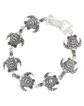 Sea Life / Turtle Antique Silver Bracelet / AZBRSEA776-ASM