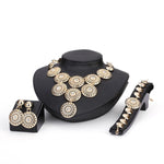 Trendy Partywear - CZ Imitation Necklace Earring Set / AZFJFS005-GCL