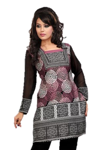 Indian Tunic Top Womens / Kurti Printed Blouse tops - AZDKJD-42C3