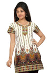 Indian Tunic Top Womens / Kurti Printed Blouse tops - AZDKJD-27A