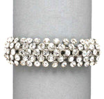 Fashion Trendy Wedding Prom Rhinestone Stretch Bracelet For Women / AZBRST049-SCL