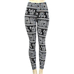 Fashion Trendy Stylish Tribal Polyester Legging for Girls & Women / AZPALE377-BWH