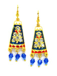 Authentic Women's Indian Style Imitation Meenakari Earrings For Women / AZINME585-GDB