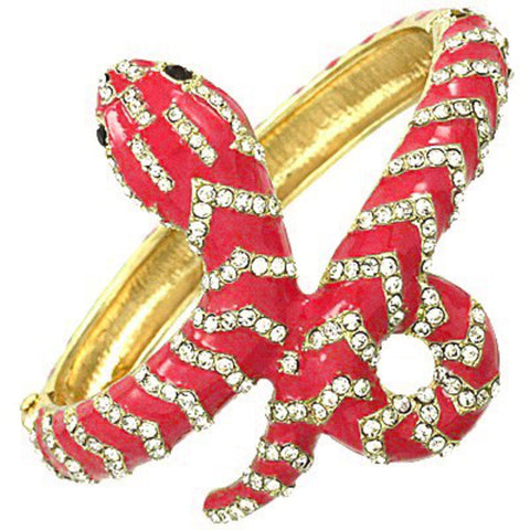 Snake Bangle Bracelet For Women / AZBRFL017-GPK