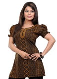 Indian Tunic Top Womens / Kurti Printed Blouse tops - AZDKJD-36S4