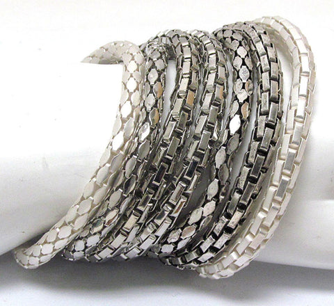 Fashion Trendy Multi Snake Chain Stack-able Chain Bracelet Bangle for Women