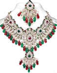 Bollywood Style Indian Imitation Necklace Set / AZBWBR068-GGR