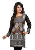 Indian Tunic Top Womens/Kurti Printed Blouse Tops - AZDKJD-42C