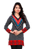 Indian Tunic Top Womens / Kurti Printed Blouse tops - AZDKJD-76A
