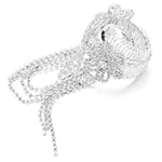 Arras Creations Fashion Trendy Daisy Flower Rhinestone Arm Cuff/Bracelet/Anklet for Women / AZABRH361-SCL