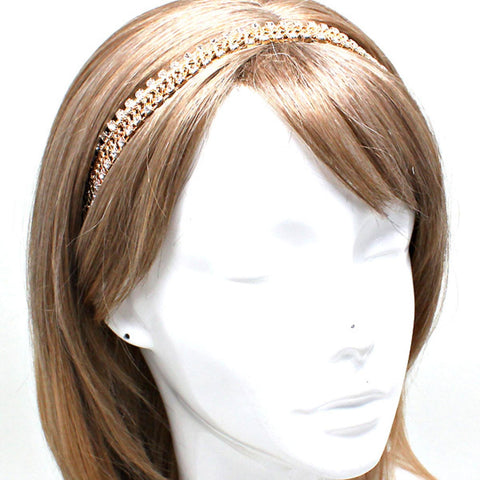Rhinestone Crystal Stretch Headband/Hair Accessory For Women / AZFJHB300-GCL