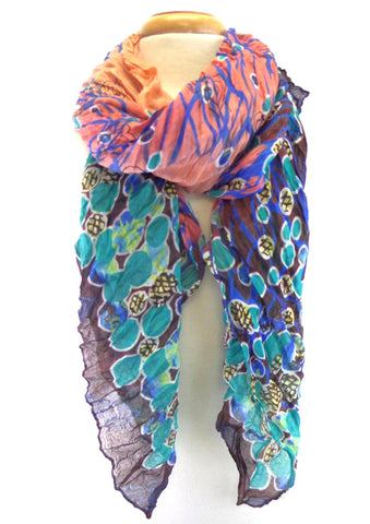 Multi Color Abstractive Pattern Scarf / AZMISC001-MUL