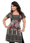 Indian Tunic Top Womens / Kurti Printed Blouse tops - AZDKJD-41S3