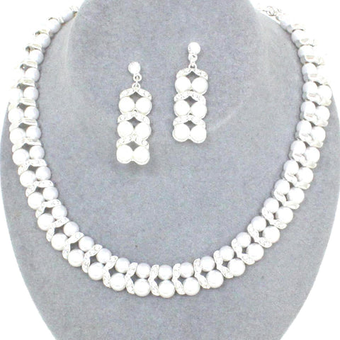 Arras Creations Fashion Pearl Necklace Set for Women / AZFJNS112-SPE