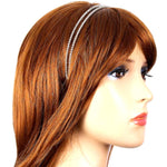 Fashion Double Line Crystal Rhinestone Headband For Women / AZFJRB107-SCL