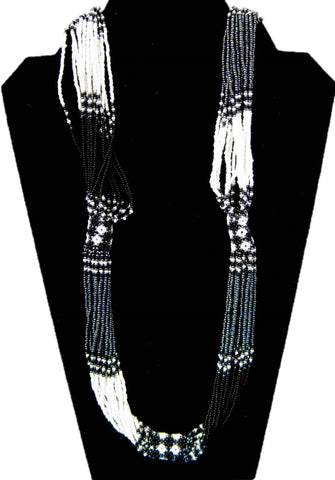 Handmade Seed Bead Long Necklace / AZSELO001-GWB