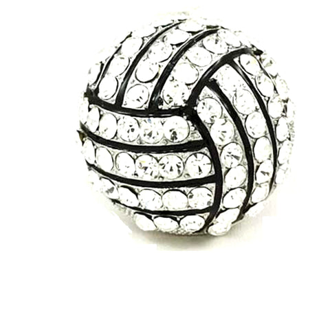 Sports Volleyball - Crystal Deco VolleyBall Stretch Ring / AZSJRI227-SBK