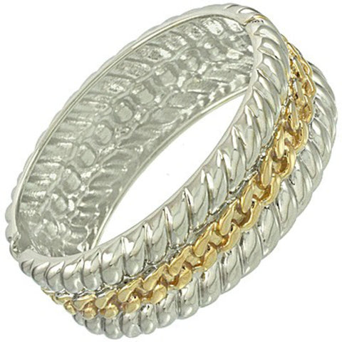 Trendy Fashionable Chain Bangle For Women / AZBRFL018-GSL