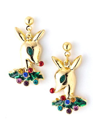 Christmas Reindeer earrings Earrings / AZERCHR02-GRD