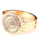 Gold Tone / Watch Style with Rhinestone / Fold-over Bracelet For Women