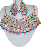 Bollywood Style Indian Imitation Necklace Set / AZBWBR004-LPB