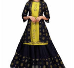 Designer Super Fancy Kurti Jacket With Skirt  / AVBJ001-LGR