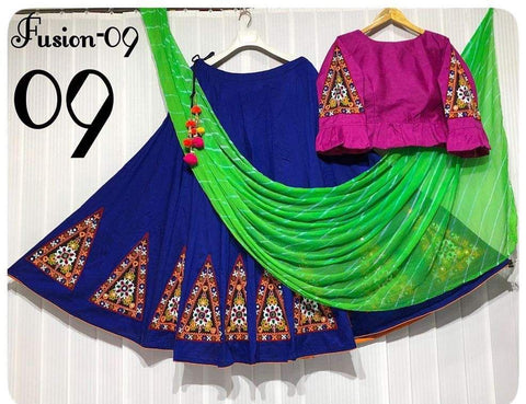 Elegant but Traditional Dandiya Dress / DDAG005-BGP