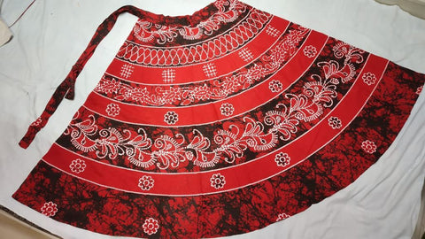 Wrap Around Jaipuri Style Long Skirt for Girls & Women / RAWS003-MRB