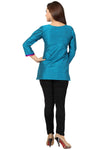 The New Age Ethnicity Turquoise Blue Short Kurta For Women BD126-1