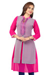 Grace Butterfly Ash Grey Layered ALine Georgette Designer Tunic BD125