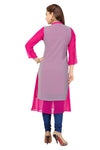Grace Butterfly Ash Grey Layered ALine Georgette Designer Tunic BD125-1