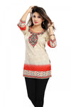 Printed Faux Crepe Ladies Short Kurti Tunic MI515