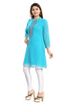 The Beaded Tunic Create The New Style Statement In Turquoise Color MD123E-1