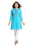 The Beaded Tunic Create The New Style Statement In Turquoise Color MD123E-2