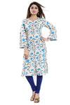 Pearl Pride Flex Cotton Printed Tunic With Blue Piping NK39-2