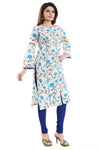 Pearl Pride Flex Cotton Printed Tunic With Blue Piping NK39-1