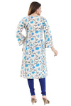 Pearl Pride Flex Cotton Printed Tunic With Blue Piping NK39-3