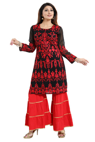 Gorgeous Grace Pakistani Style Embroidered Short Kurti For Women AN06